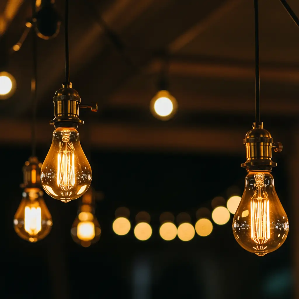 Rustic Hanging Lightbulbs