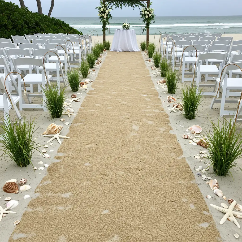 . Sand-Inspired Aisle Runner
