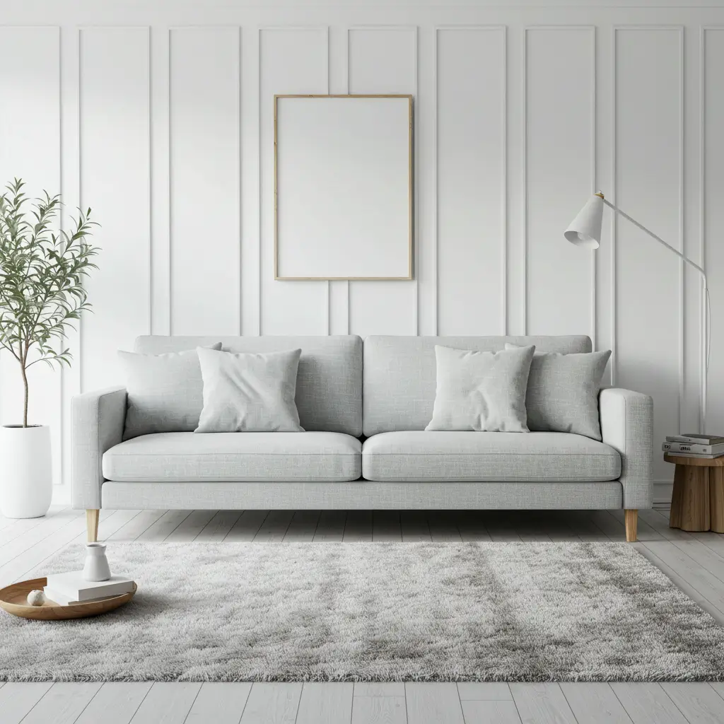 Scandinavian Light Gray Sofa
