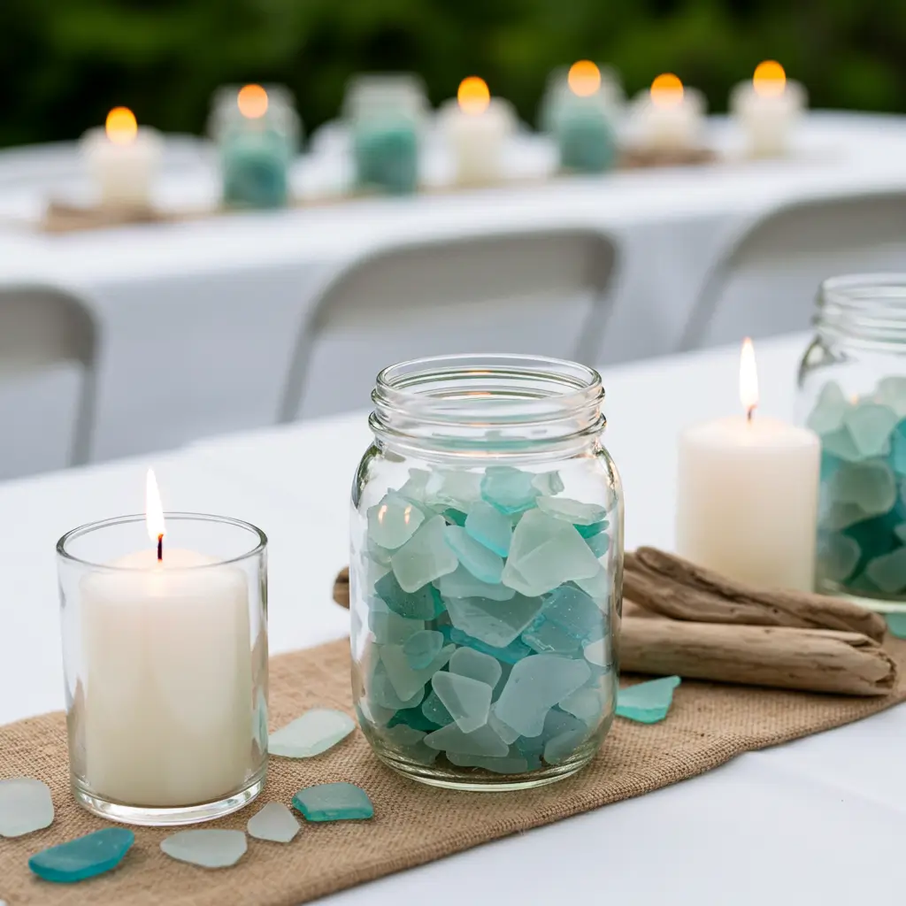 Sea Glass Table Centerpieces