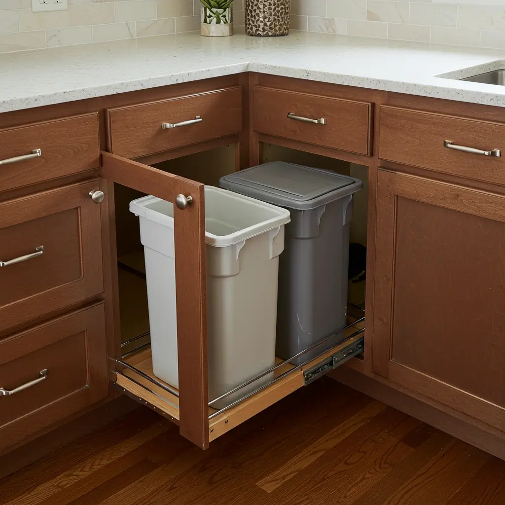 Set Up a Corner Trash and Recycling Station