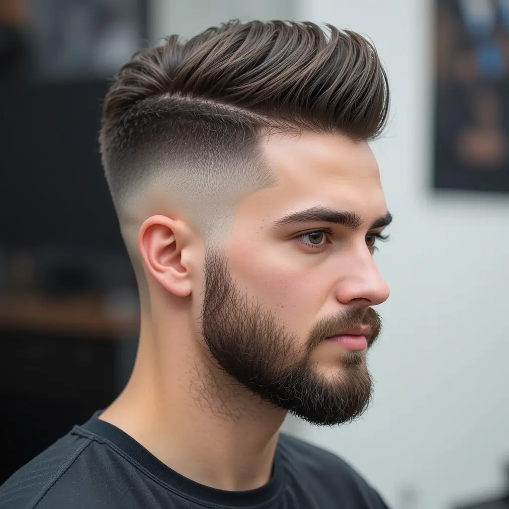 Shadow Fade with Connected Beard