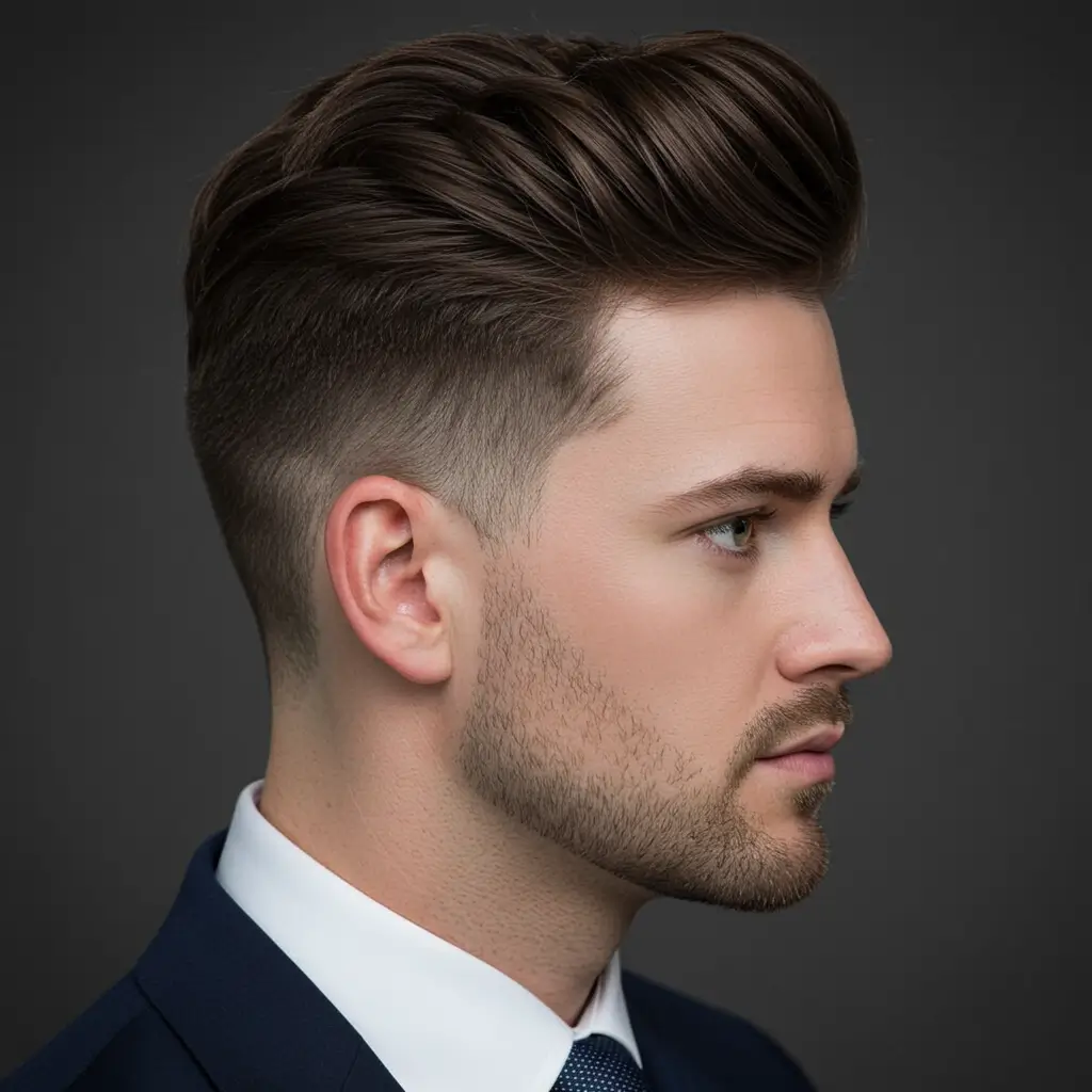 Shadow Fade with Side Swept Hair