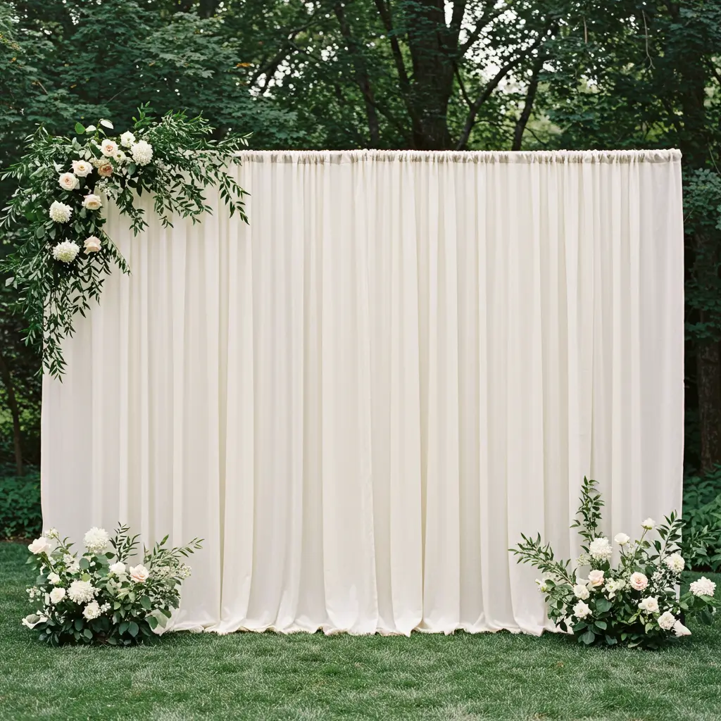 Simple Fabric Panels with Greenery