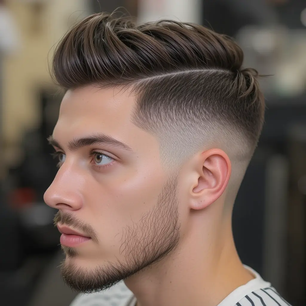 Skin Fade with Hard Part