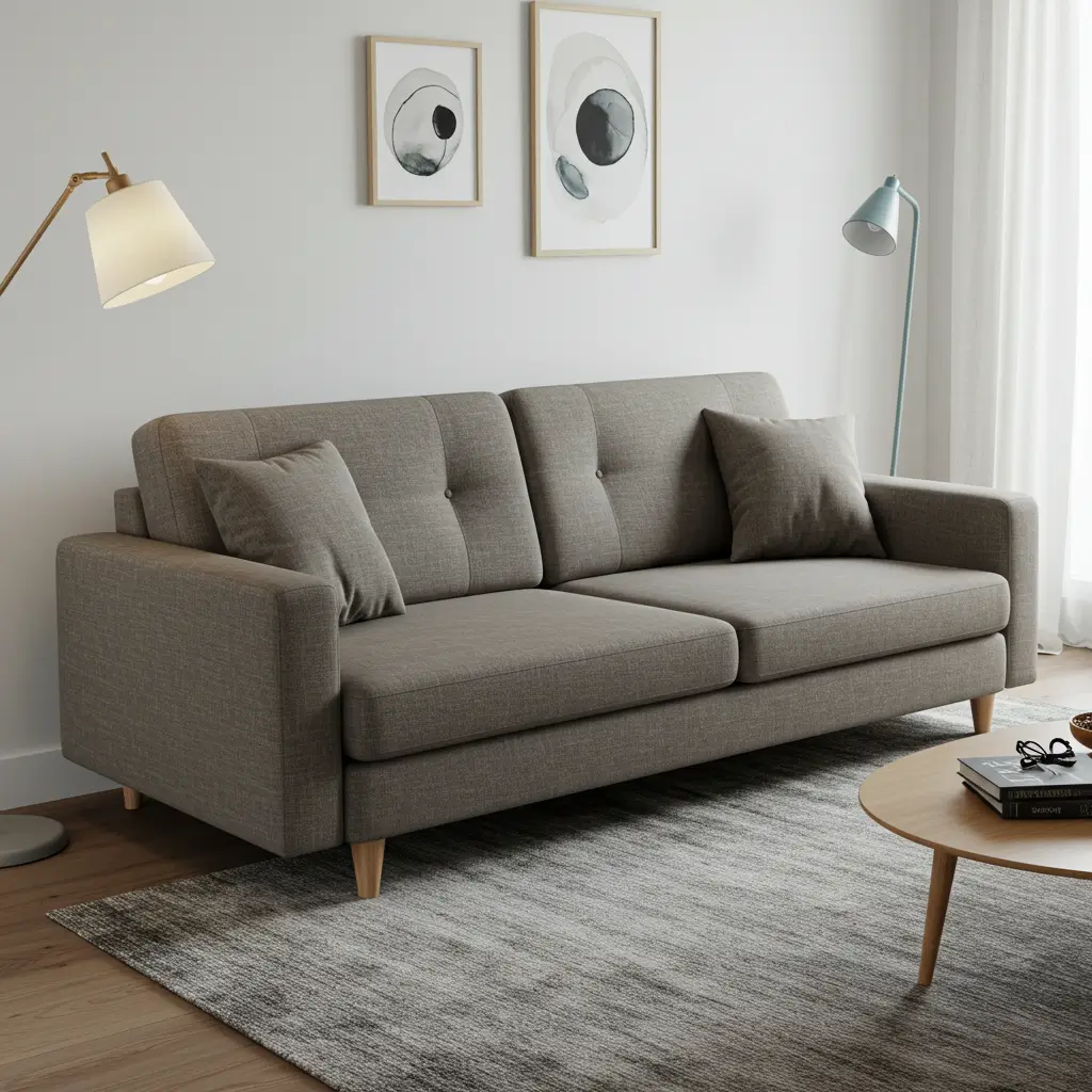 Sleeper Sofa with Built-In Bookshelves