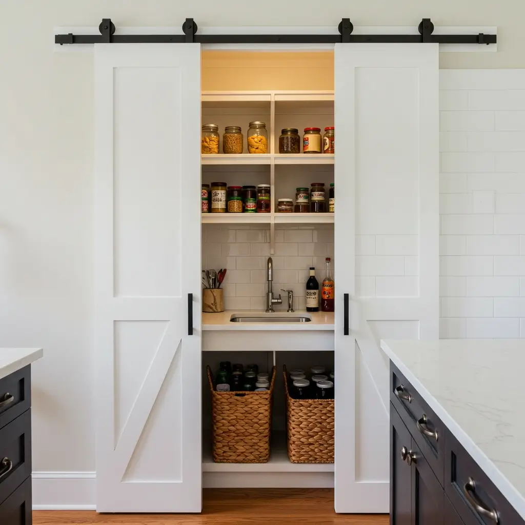 Sliding Barn Door Pantry