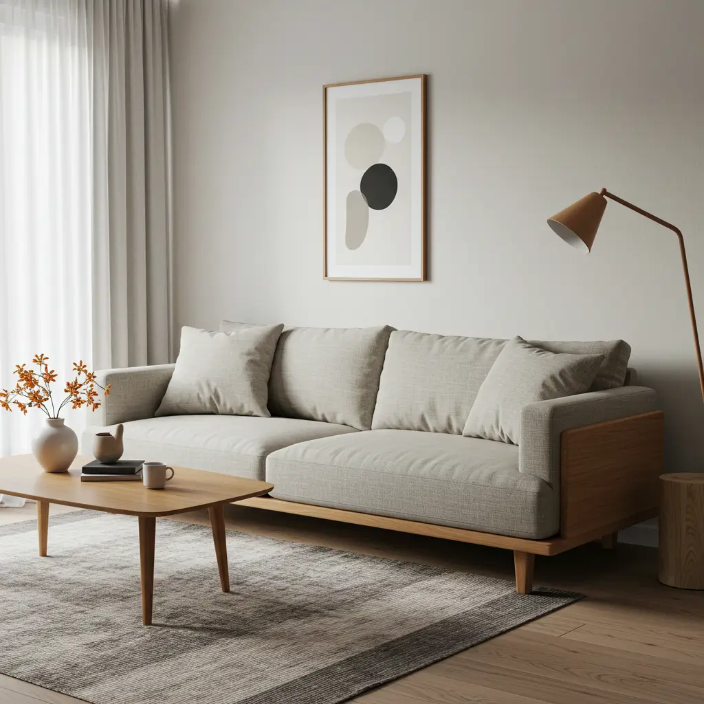 Sofa Chaise with Hidden Cup Holders