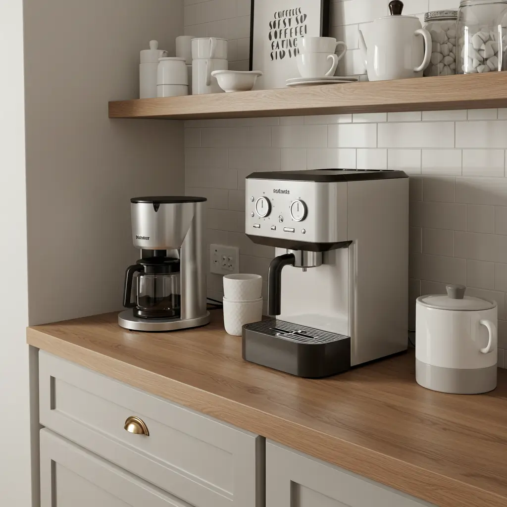 Soft Neutral Coffee Station