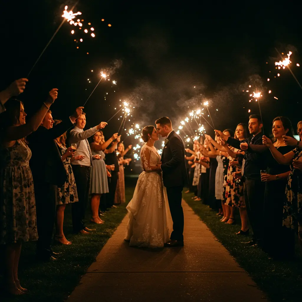 Sparkler Send-Off Moment