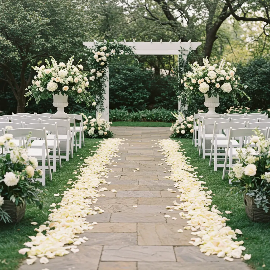 Stone Path Altar with Petals