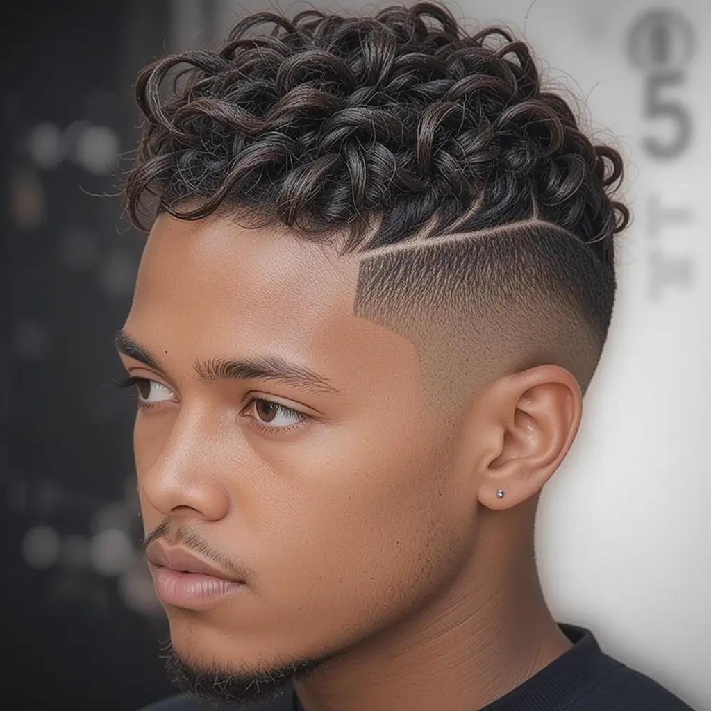 Taper Fade with Short Afro Twist