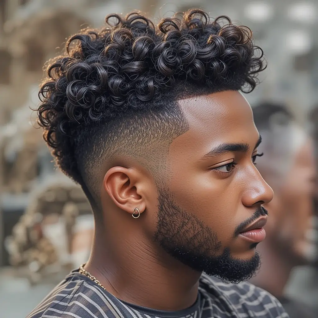 Temp Fade with Curly Waves