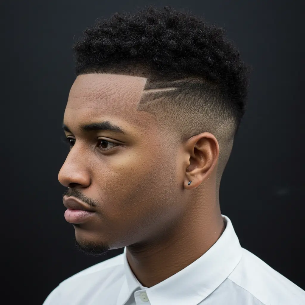 Temple Fade with Defined Line Up