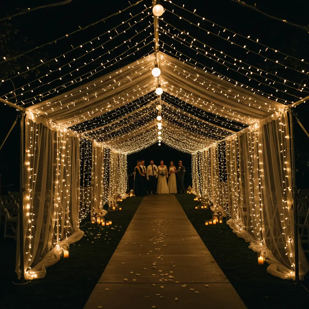 Tented Fairy Light Tunnel