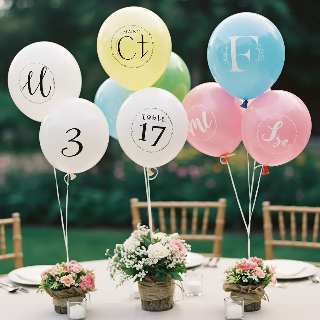 Themed Balloon Table Numbers