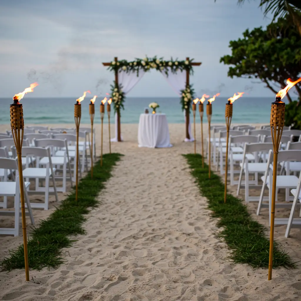 Tiki Torch Aisle Lighting
