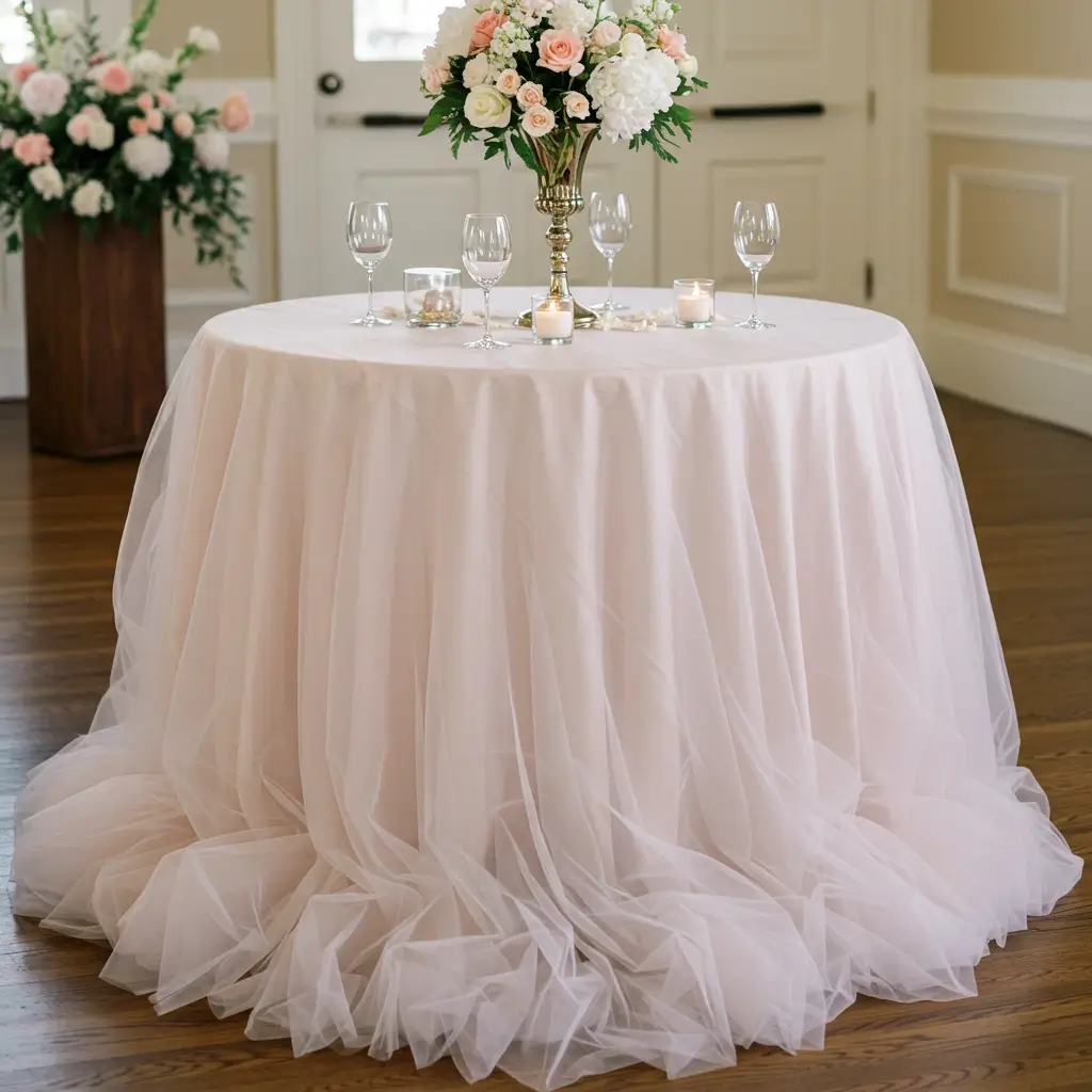 Tulle Skirts Around Tables