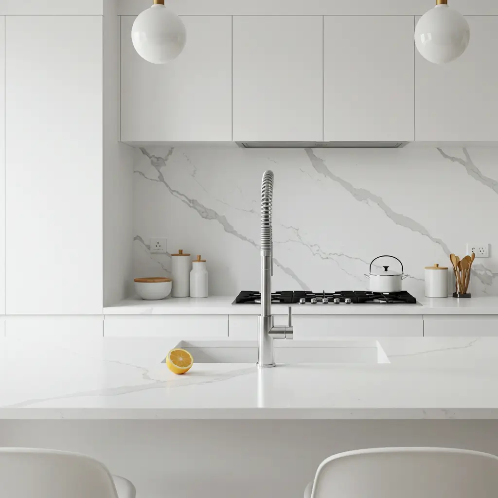 Ultra-White Solid Surface for Modern Minimalism