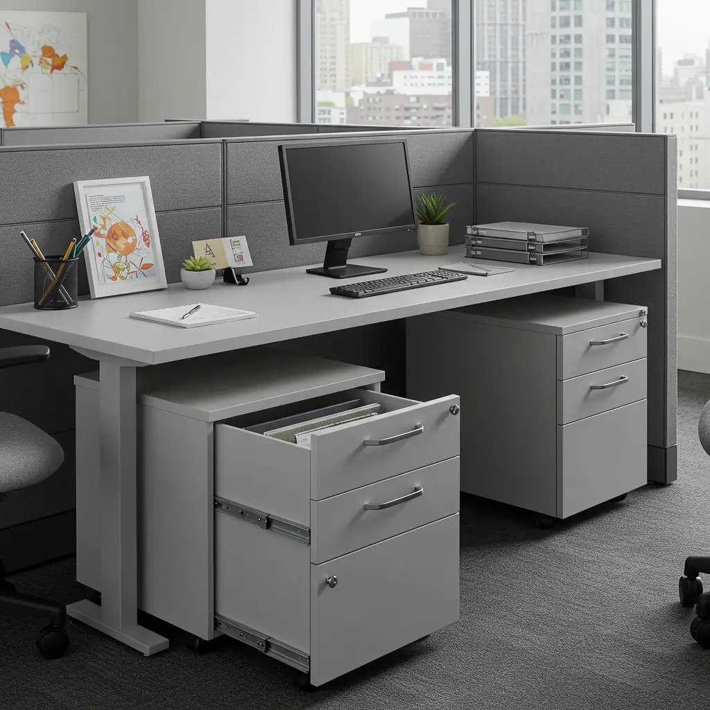 Under-Desk Rolling Drawers