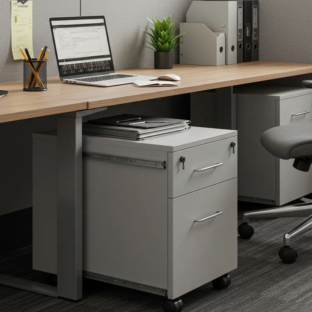Under-Desk Rolling Drawers