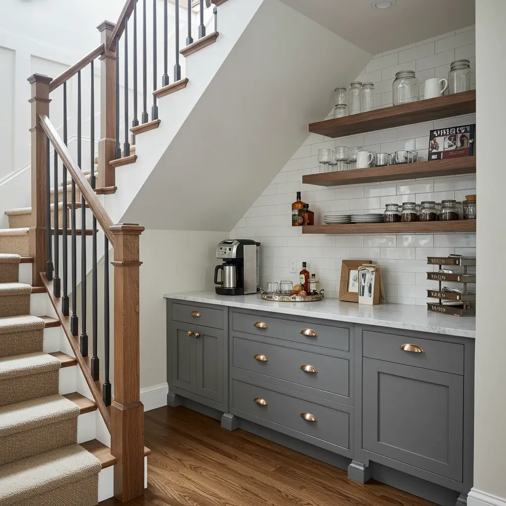 Under-Stair Coffee Nook