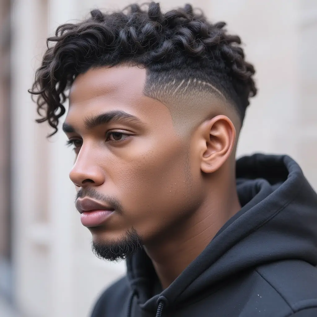 Undercut Fade with Freeform Curls