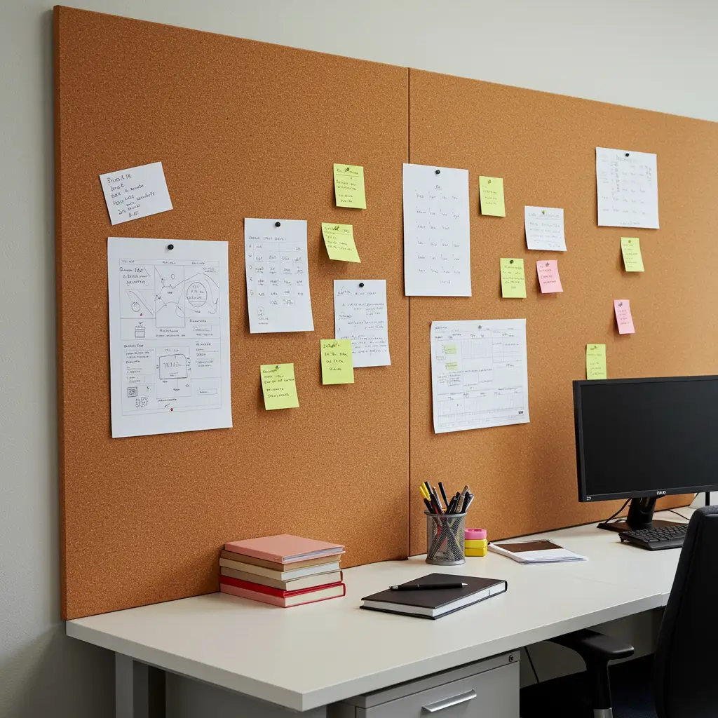 Use Corkboard Walls for Creative Control