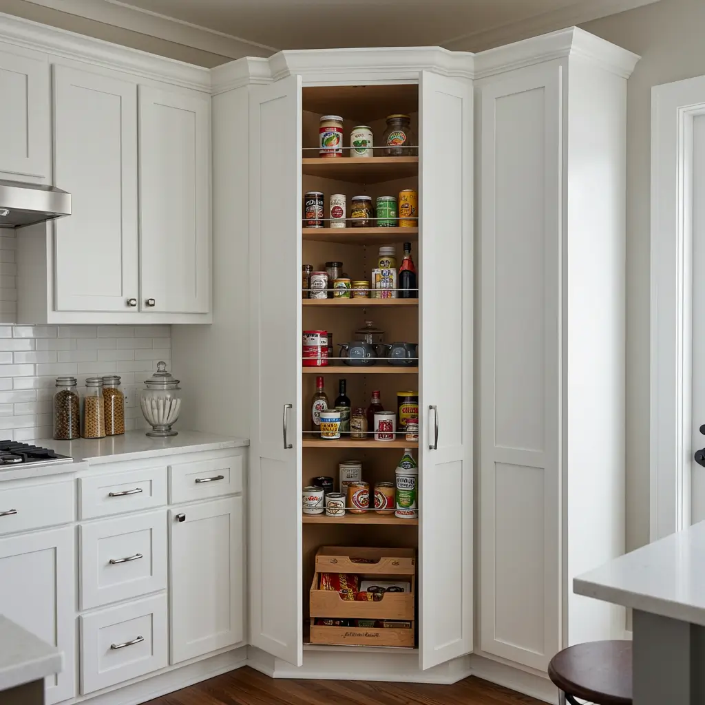 Use Narrow Corner Cabinets