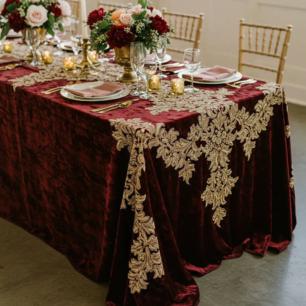 Velvet with Gold Accents