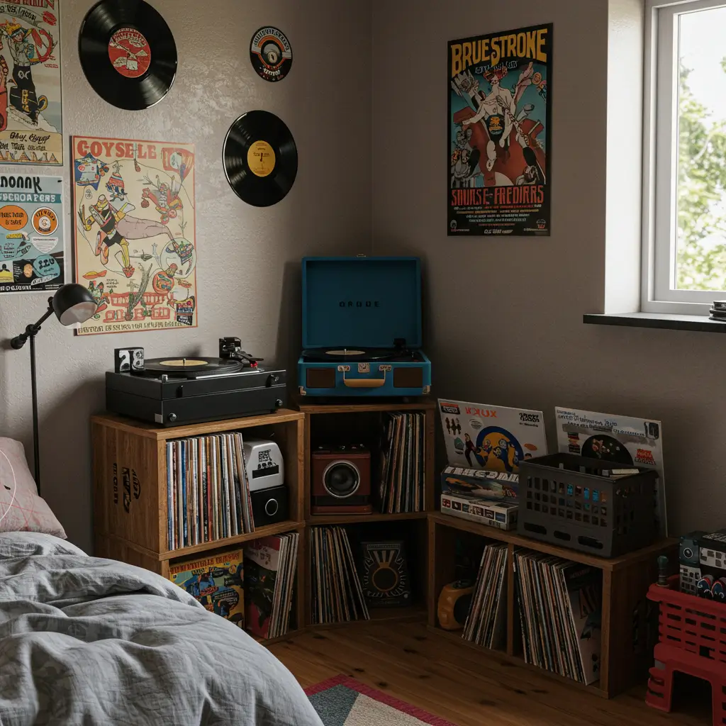 Vinyl Corner with Record Player