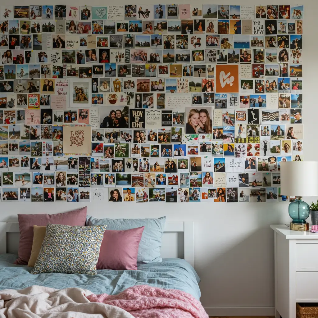 Wall Collage with Photos and Quotes