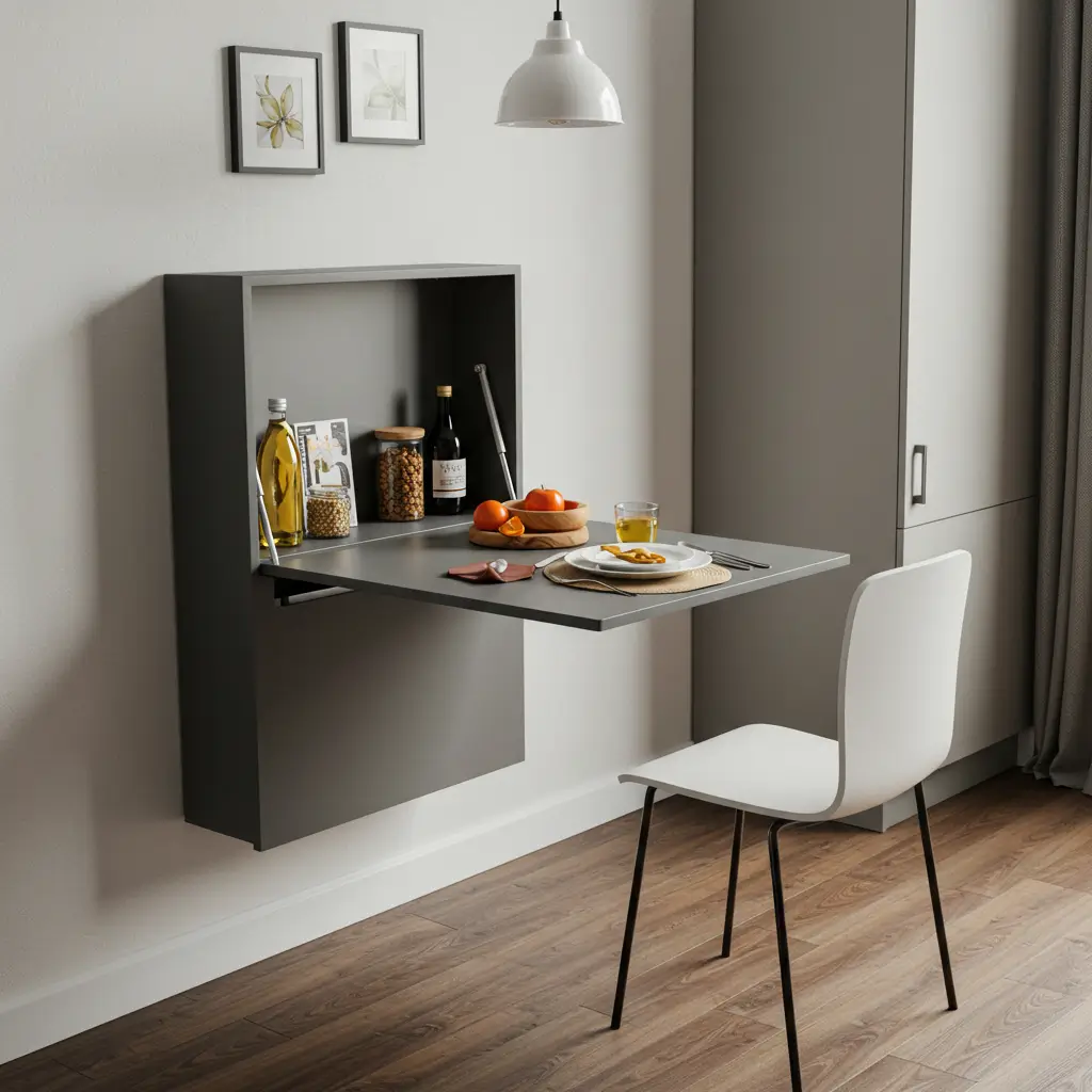 Wall-Mounted Foldable Dining Table