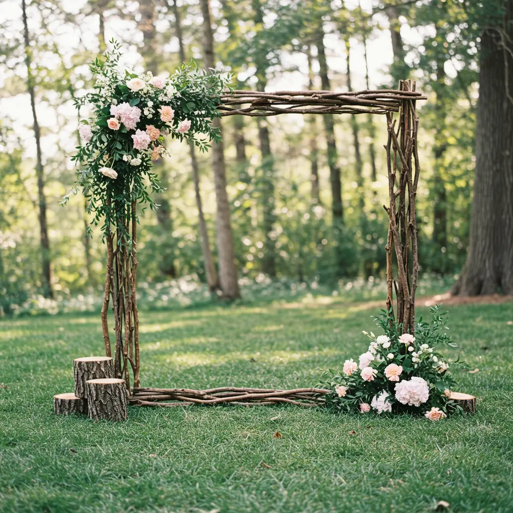 White Floral Garland Arch