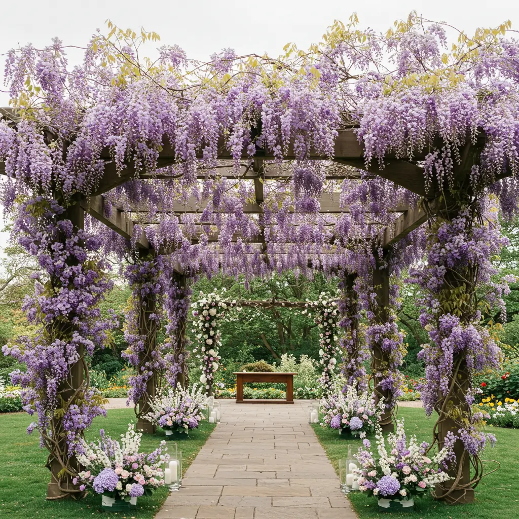 Wisteria-Filled Pergola