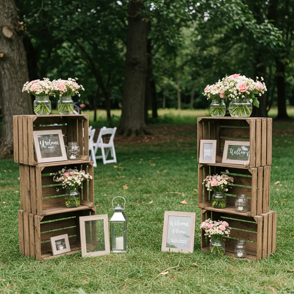 Wooden Crate Welcome Display