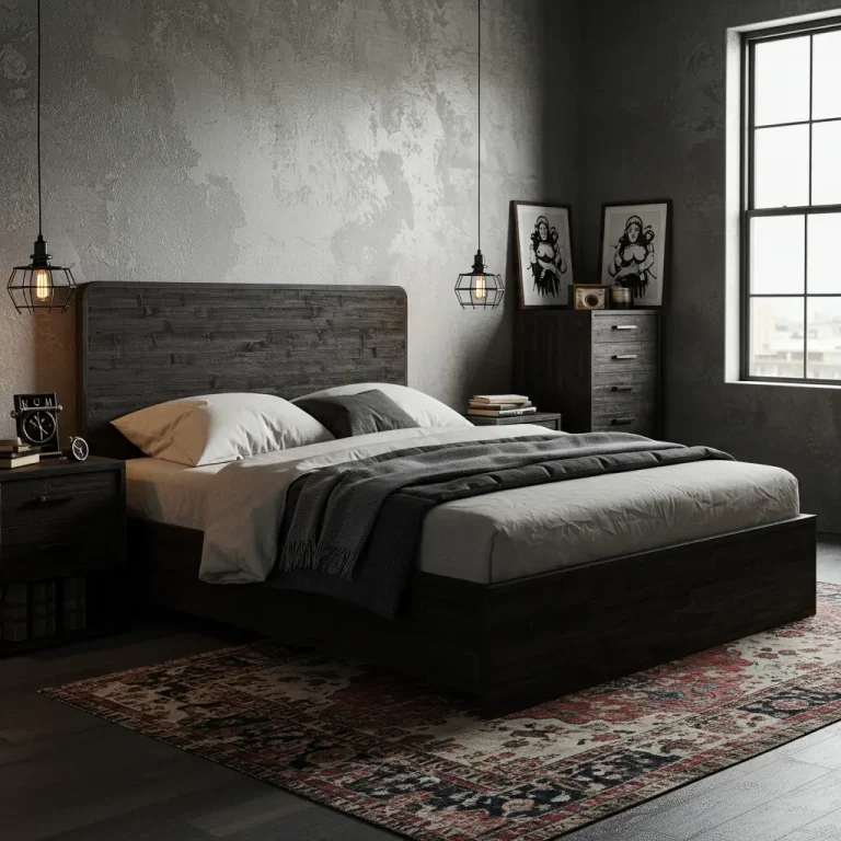 bedroom ideas for dark wood furniture