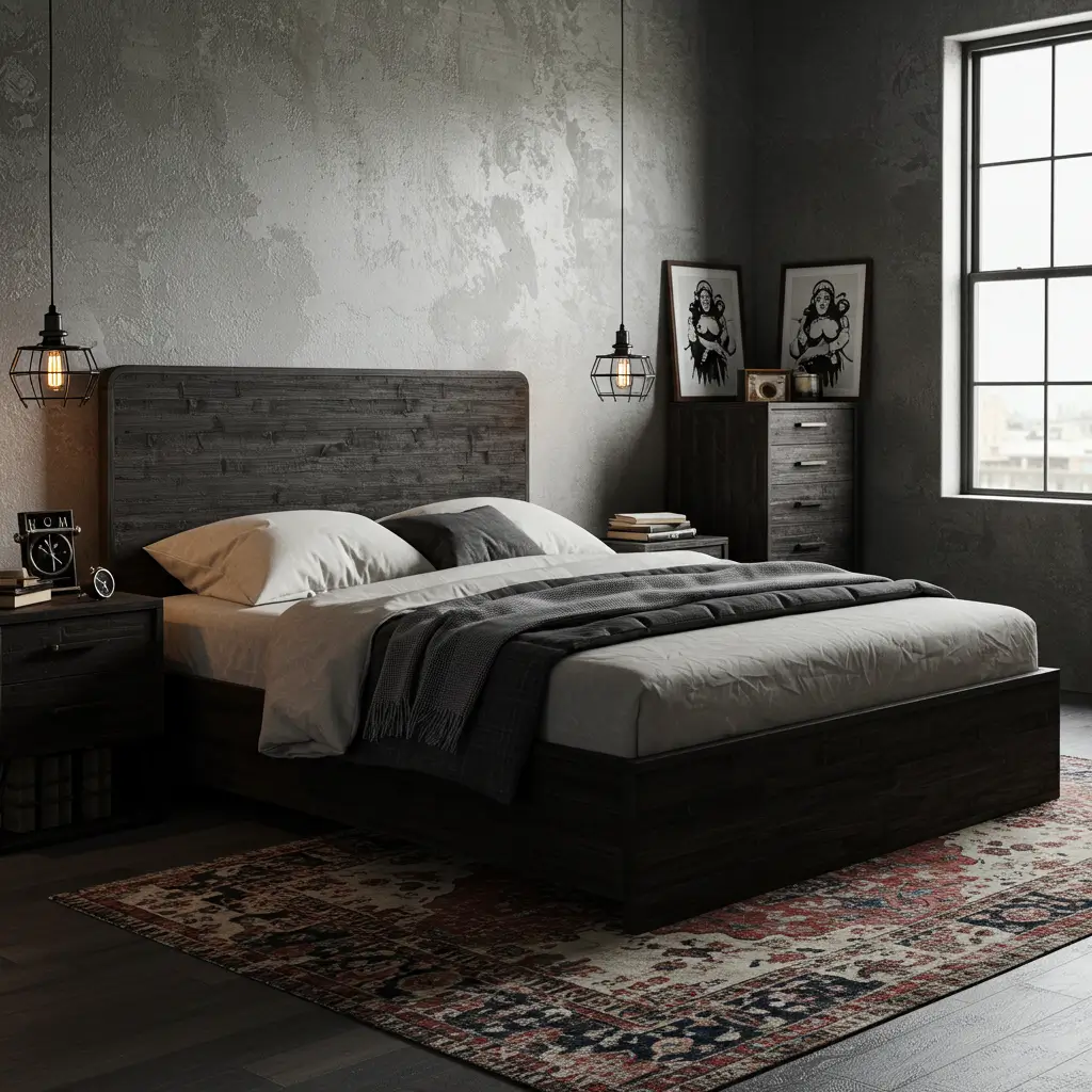 bedroom ideas for dark wood furniture