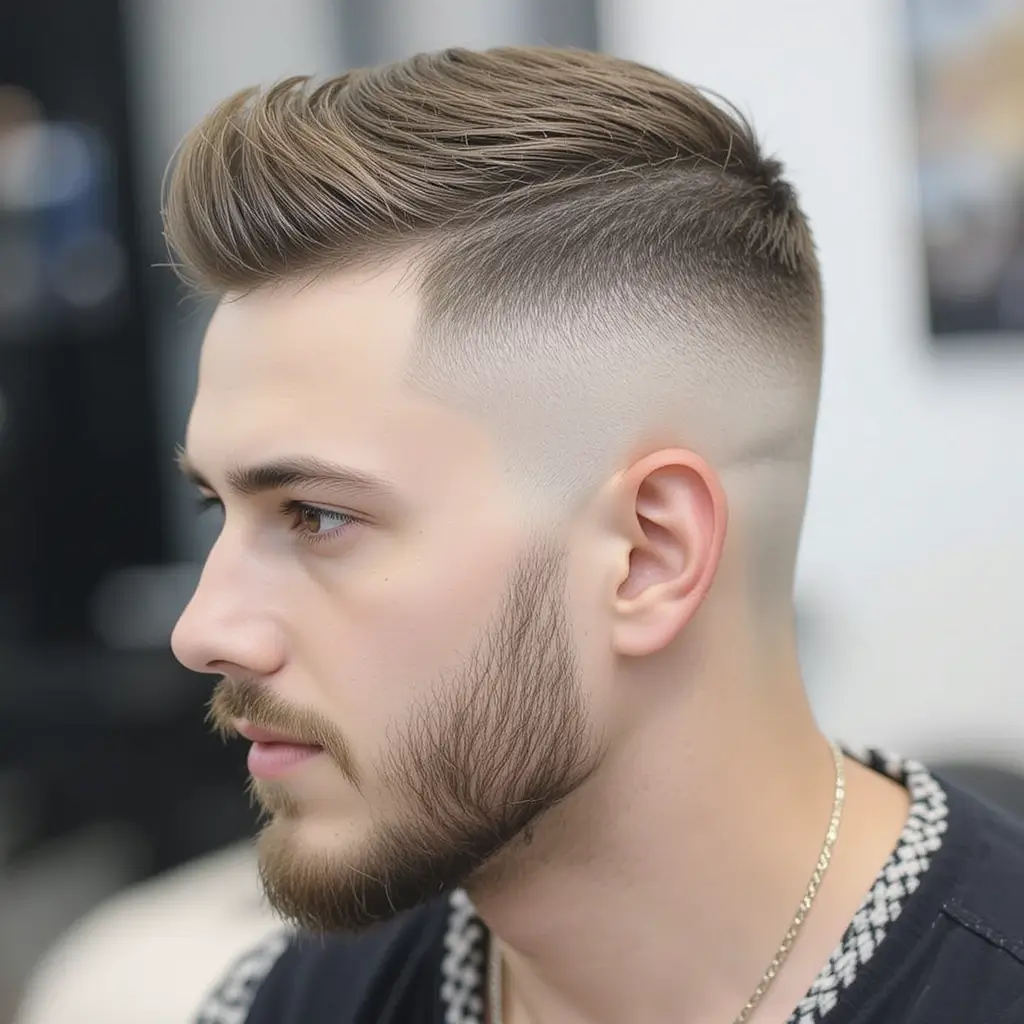 emple Fade with Brush Cut