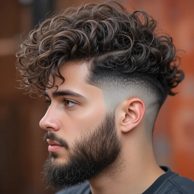 fade haircut mens curly hair