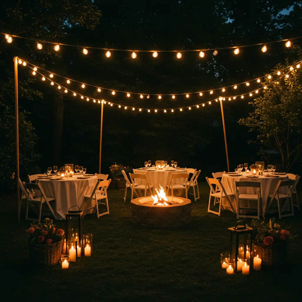 outdoor wedding ideas at night