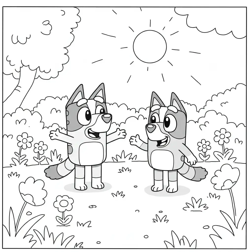 Bluey Coloring Pages for Kid Fun Activities - Creative Color Sheets