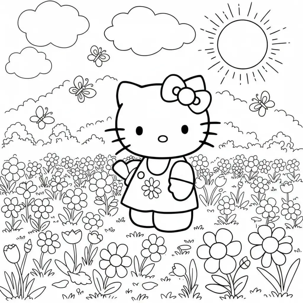 Best Collection of Hello Kitty Printable Coloring Pages - Creative ...