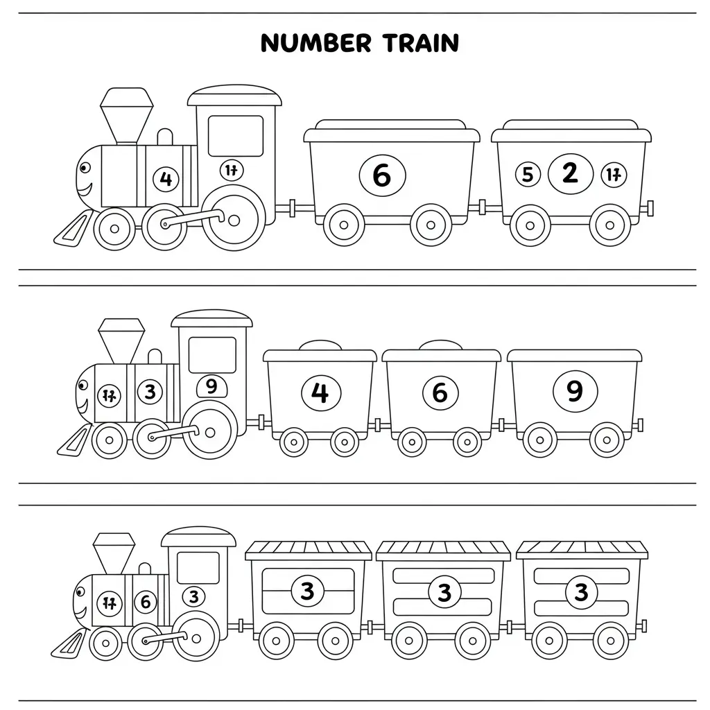 Boost Math Skills with These Coloring pages for Kids with Numbers ...