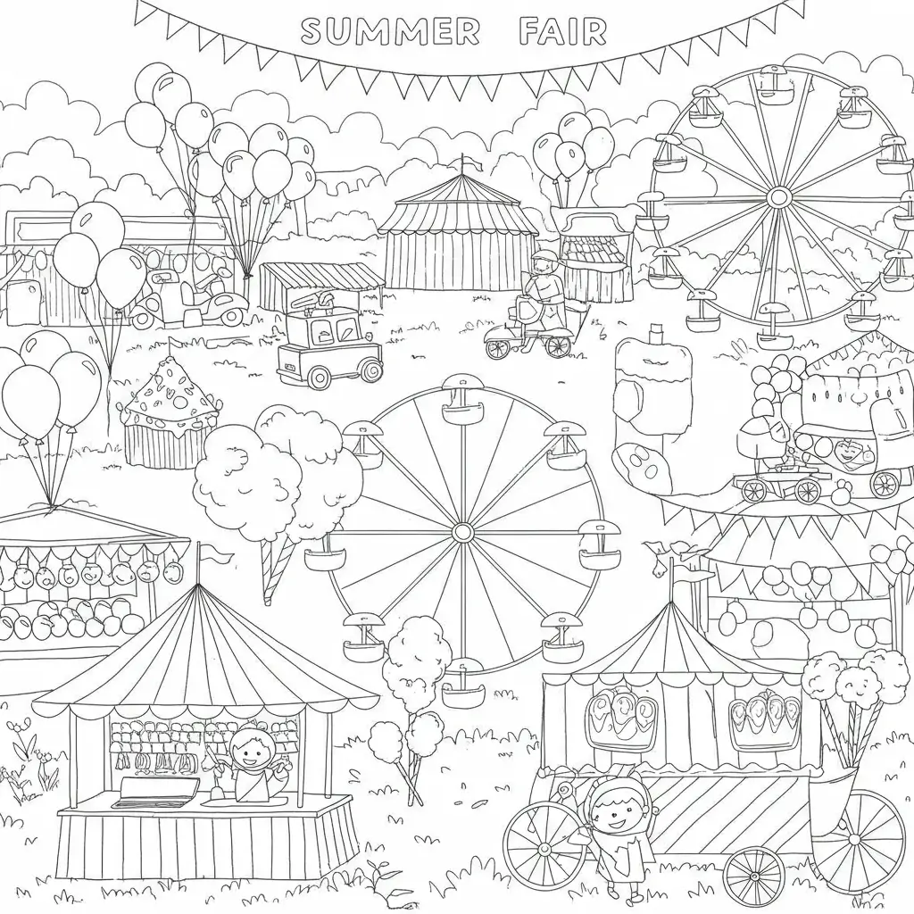 Engaging Summer Coloring Pages for Kids and Toddlers - Creative Color ...