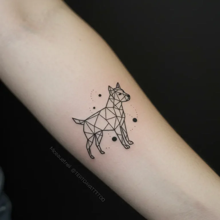20 Bold and Minimal Geometric Dog Tattoo Designs for 2025