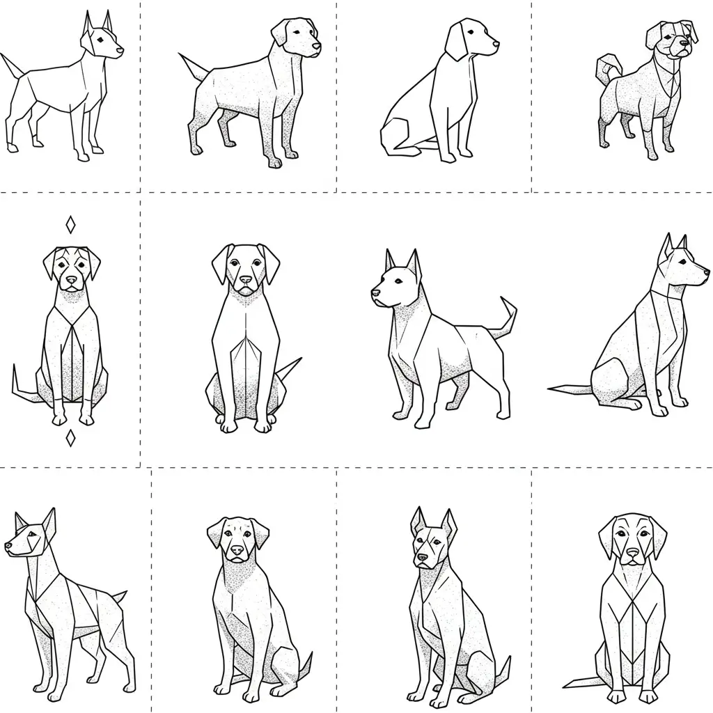 20 bold and minimal geometric dog tattoo designs for 2025