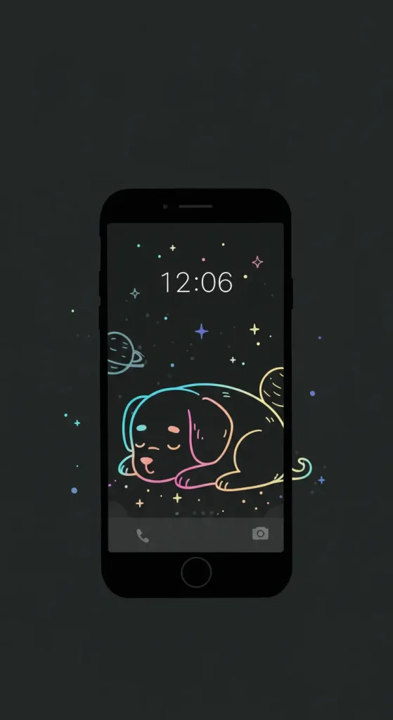 Dark-Mode Doodle Pup