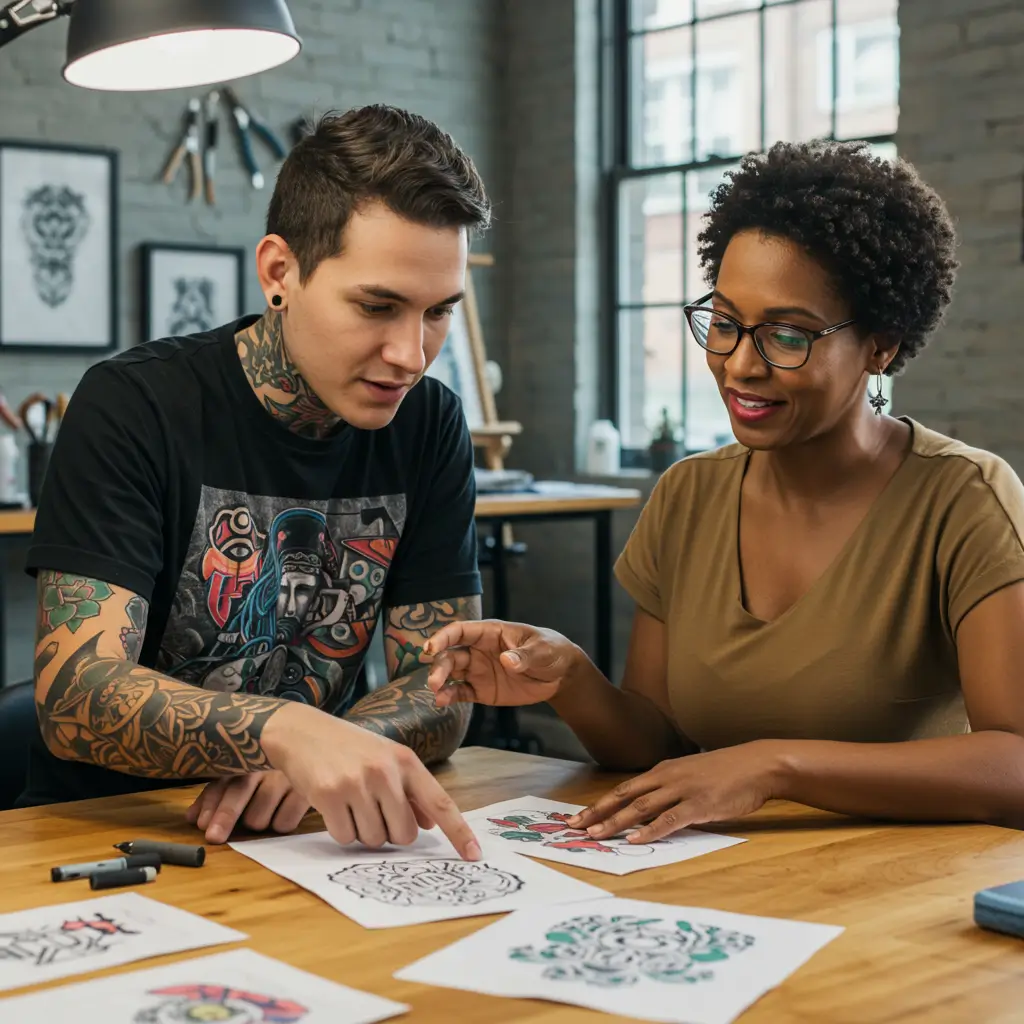 Working with an artist