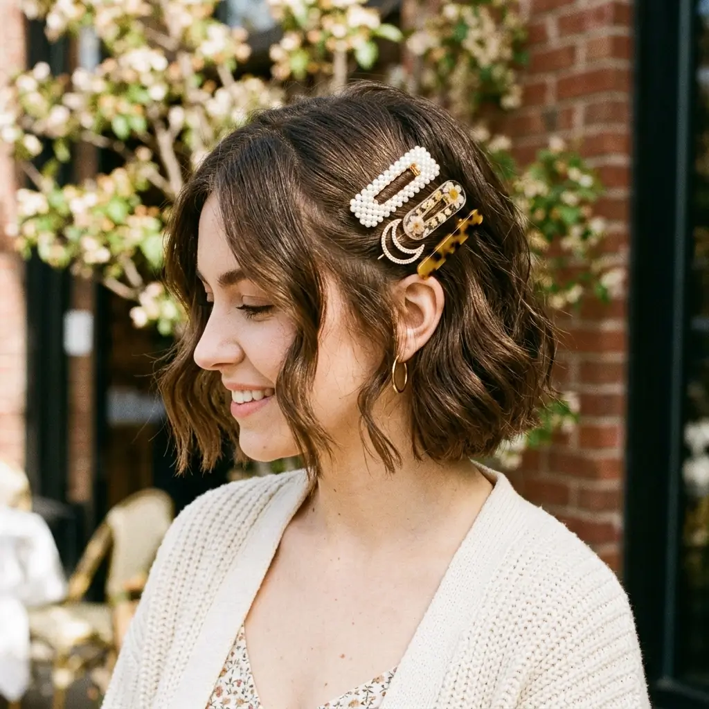 6 Cute Hair Clips Style